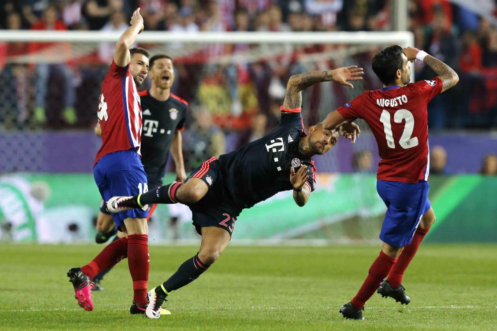 Imágenes del partido entre Atlético y Bayern.