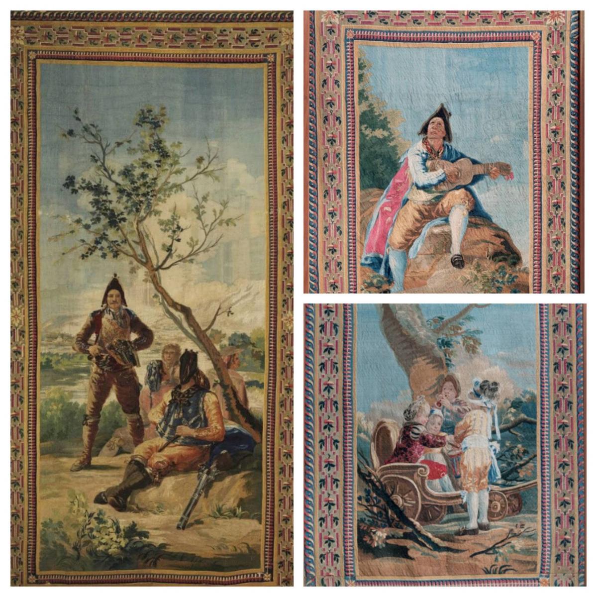 'El resguardo de Tabacos',  'El Majo de la Guitarra' y 'Los niños del Carretón' son tres de los tapices de Goya que se conservan en el Museo de la Catedral