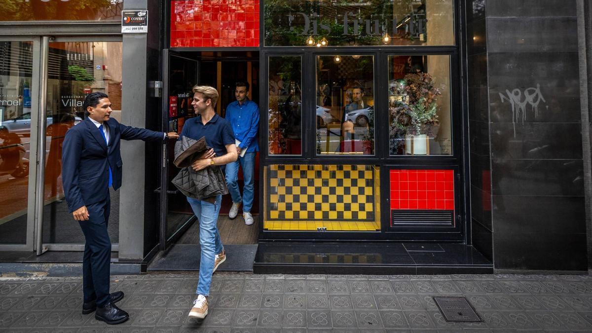 La entrada del restaurante Disfrutar.