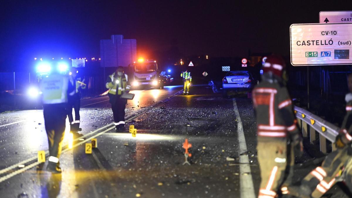 El accidente con más víctimas mortales (tres) ocurrido este año en Castellón sucedió en la Vall d’Uixó el pasado 2 de marzo (domingo).