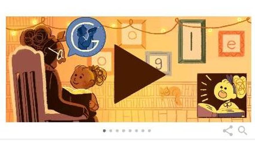 El &#039;doodle&#039; de Google por el Día de la Mujer.