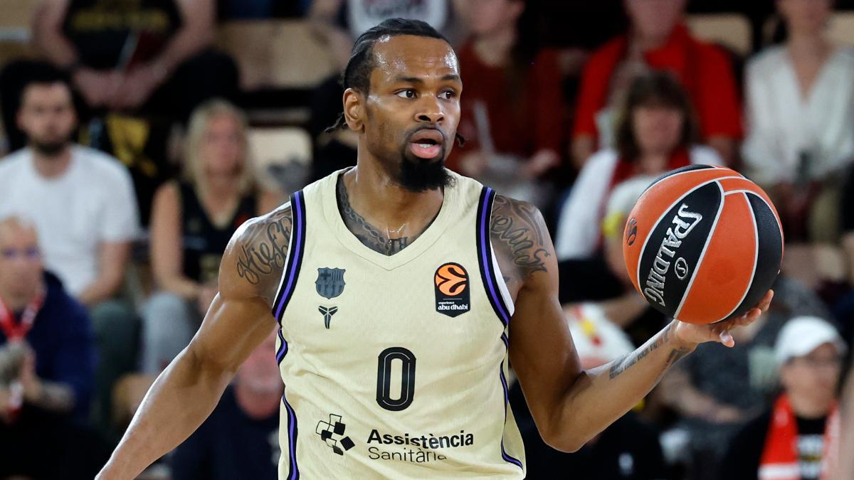 Kevin Punter, durante el Mónaco - Barça de la jornada 37 de la Euroliga