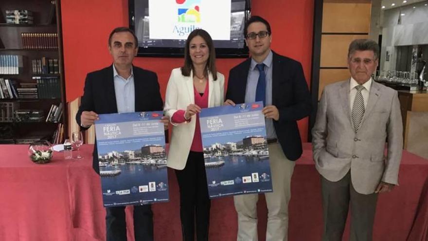 Montiel, Moreno y García-Ayllón, ayer en la presentación de la feria náutica.