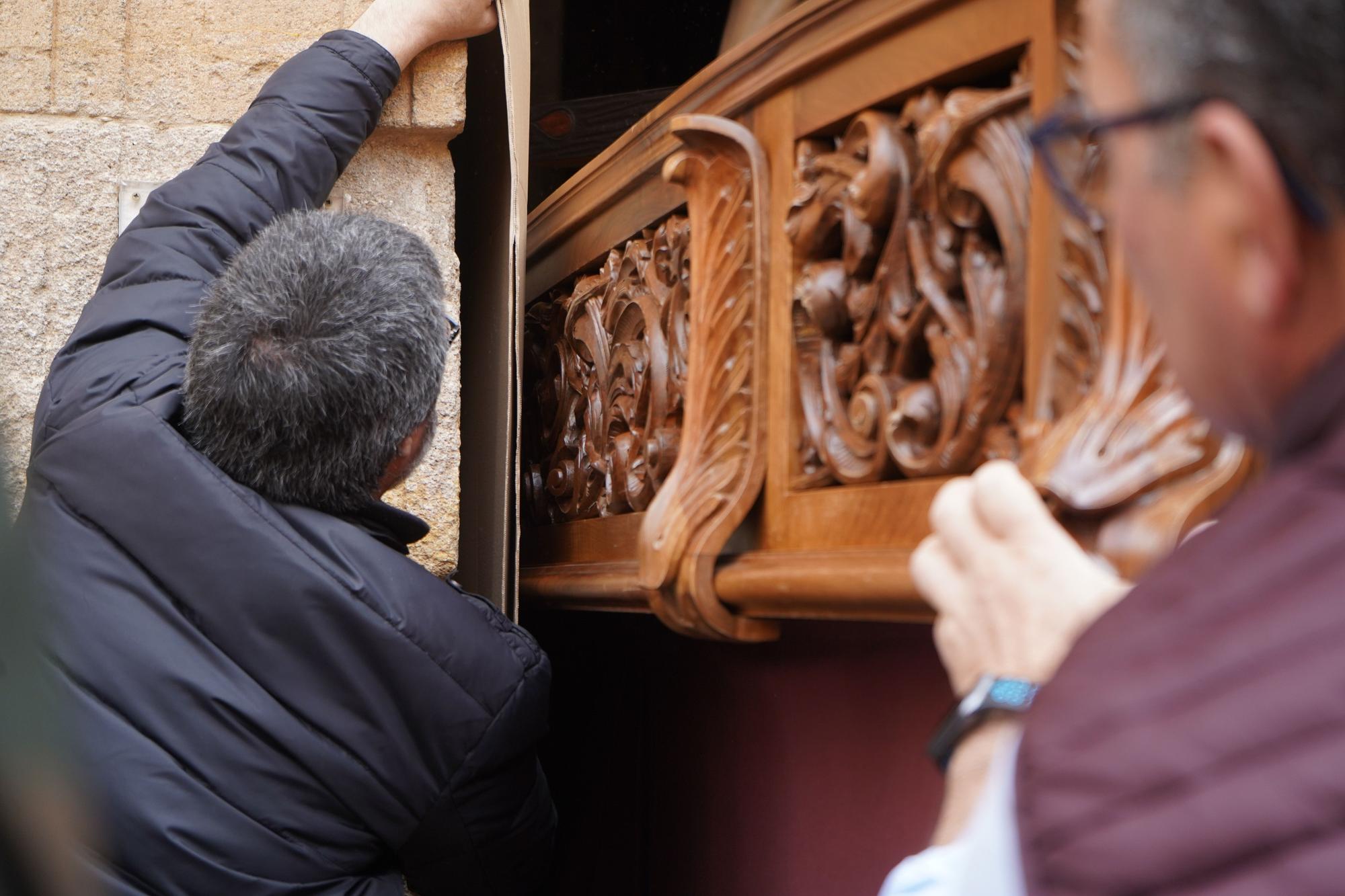GALERÍA | Las mejores imágenes del "viaje" de pasos a la carpa de la Semana Santa de Zamora