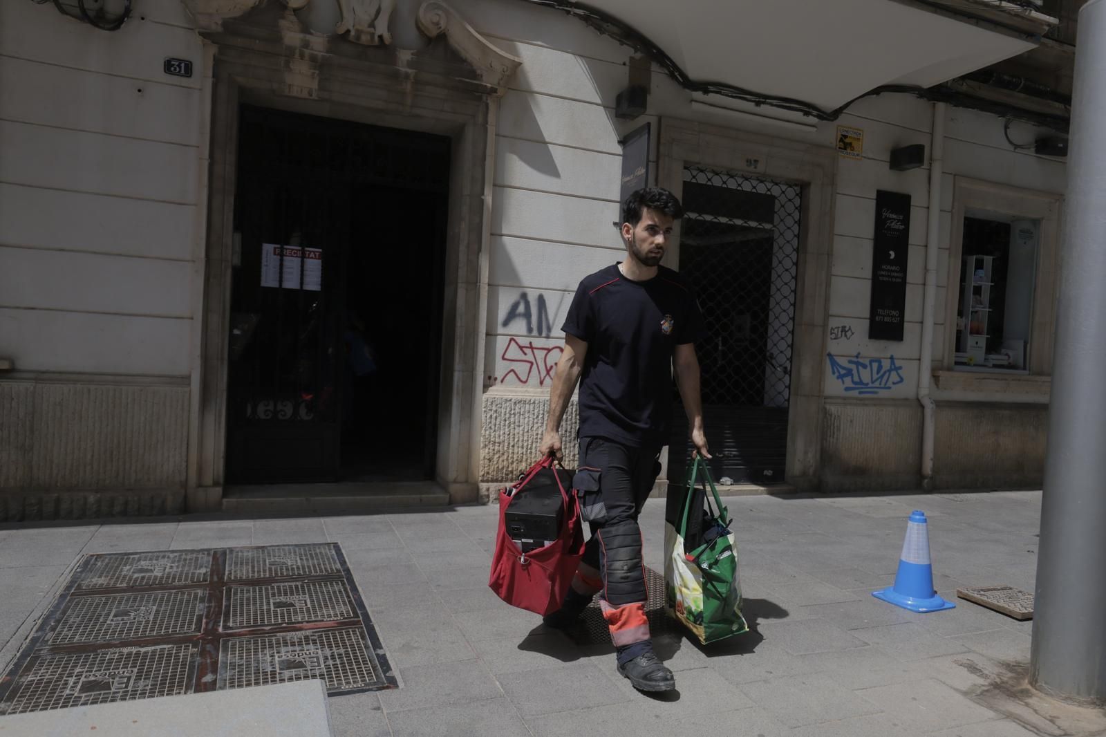Derrumbe de un edificio en la calle Blanquerna de Palma