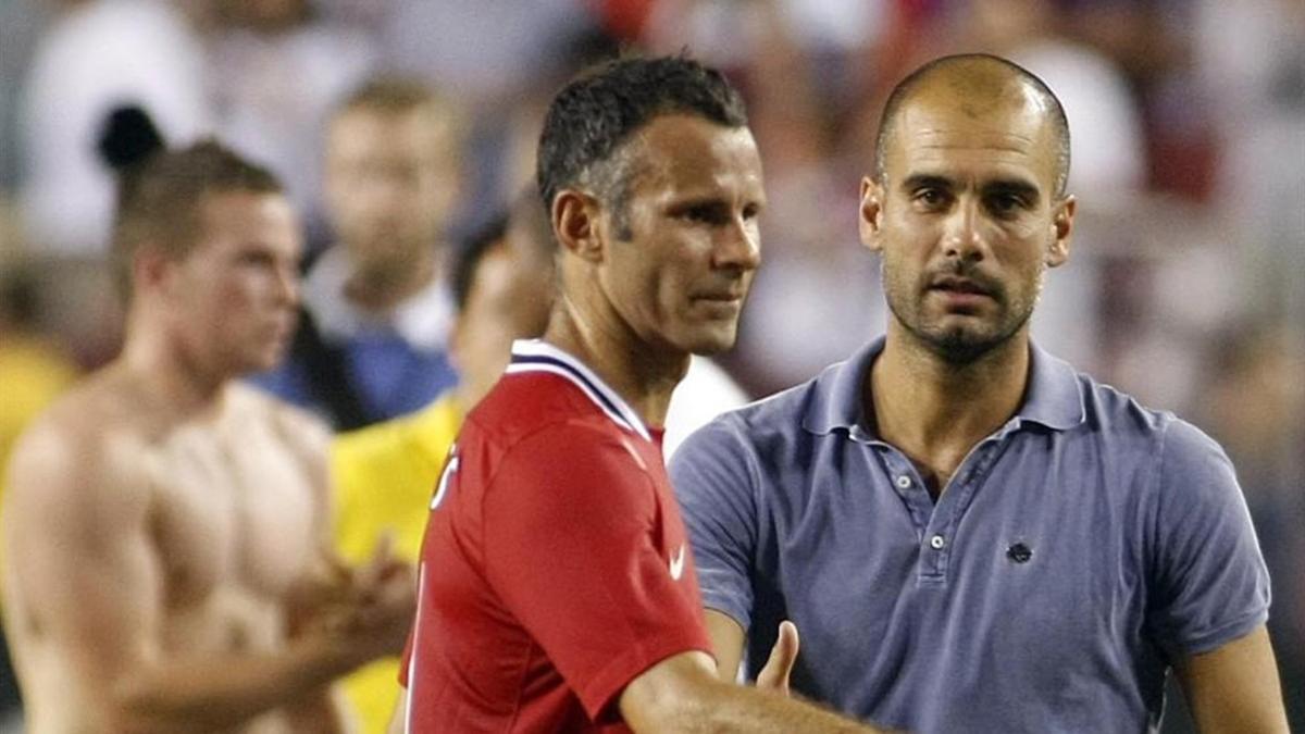 Guardiola estuvo a punto de provocar la retirada de Giggs.