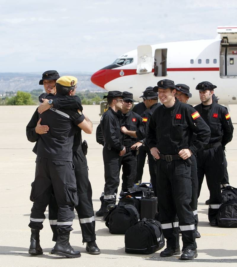 Fotogalería: Salida del Boeing 707 de la Base Aérea de Zaragoza