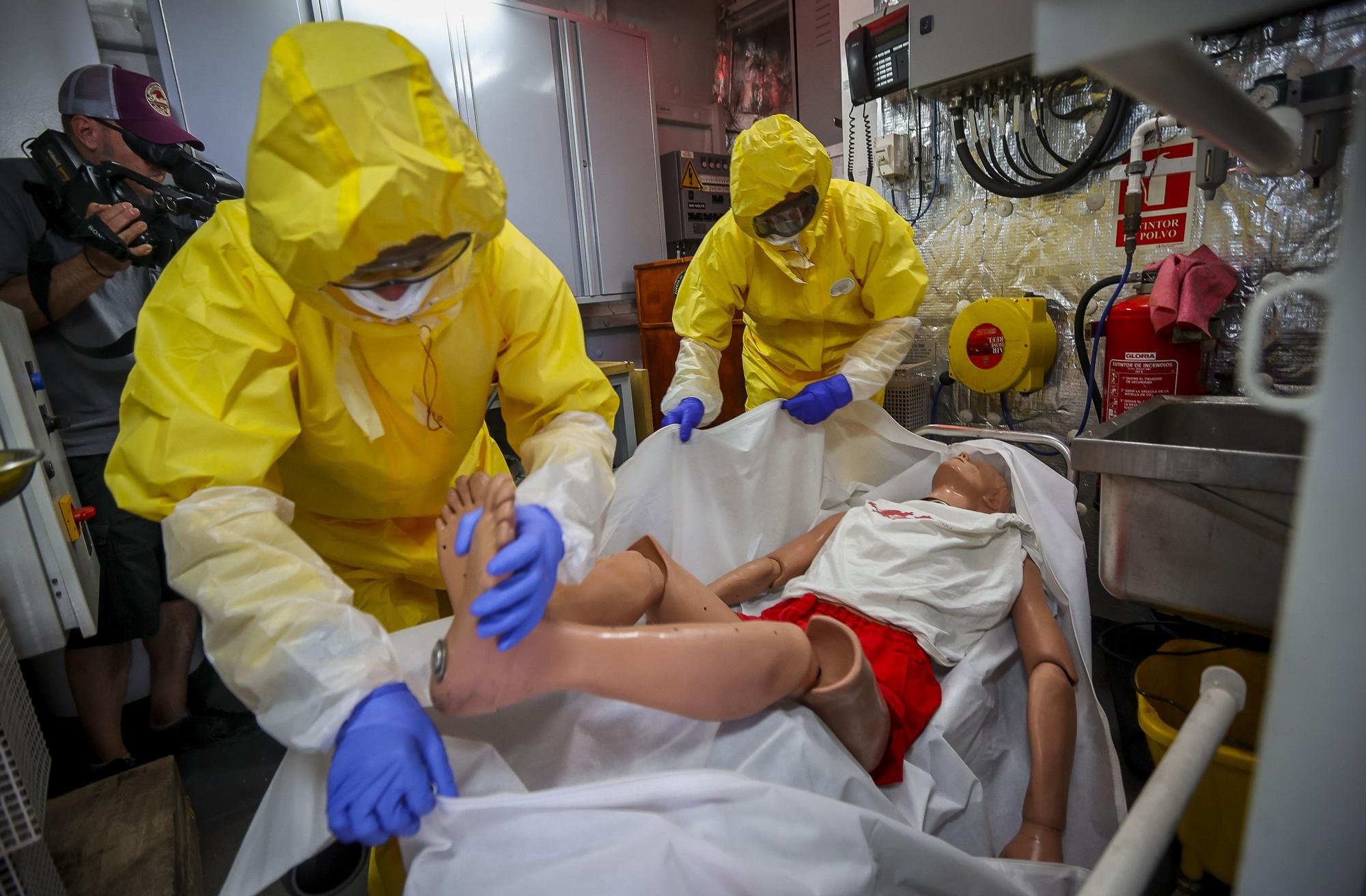 Simulacro de emergencia sanitaria en el puerto