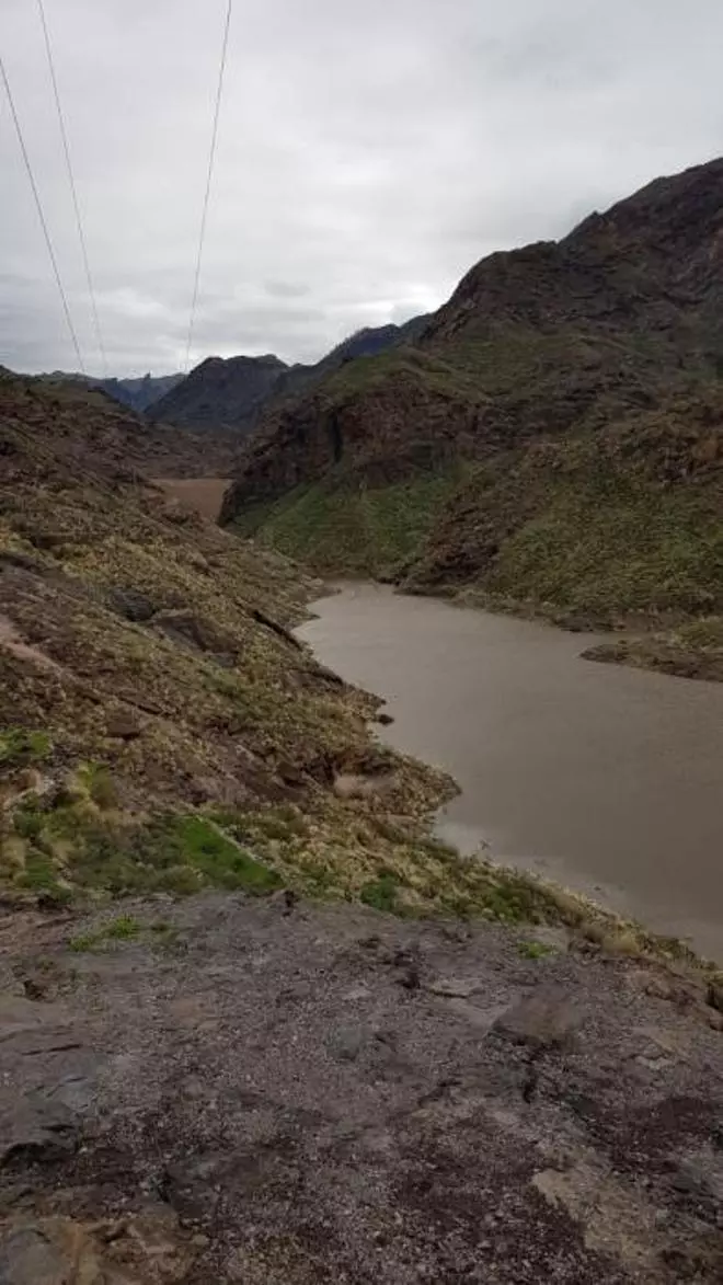 Las presas de La Aldea llenas (03/03/2018)