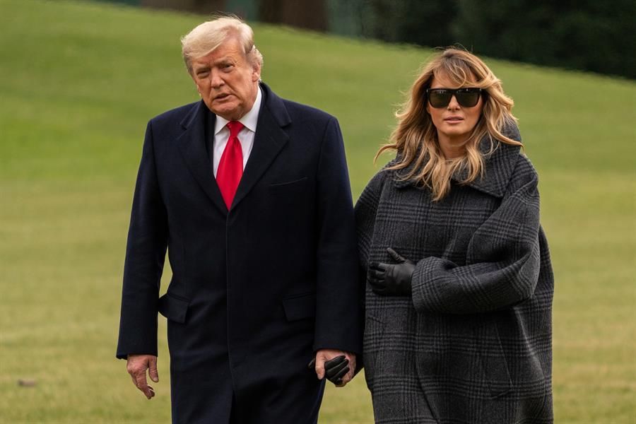 Donald Trump y su esposa Melania, el pasado jueves en la Casa Blanca.