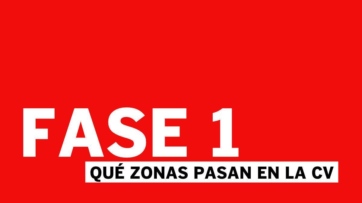 Qué zonas de la Comunitat Valenciana pasan a la fase 1