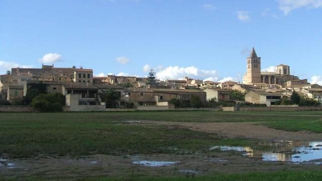 Vista general del pueblo de Sineu.