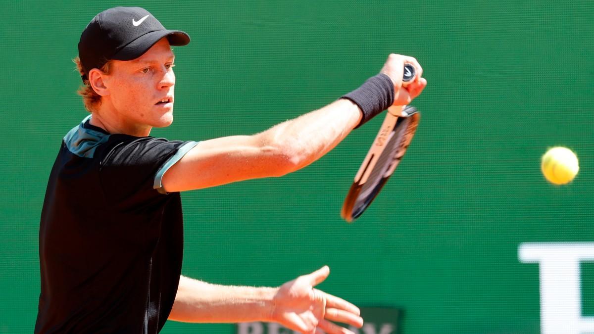 Sinner, durante su partido ante Rune