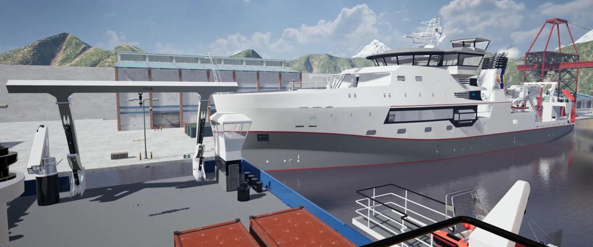 Vista del "Odón de Buen" con los colores del CSIC