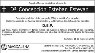 Dª Concepción Esteban Estevan