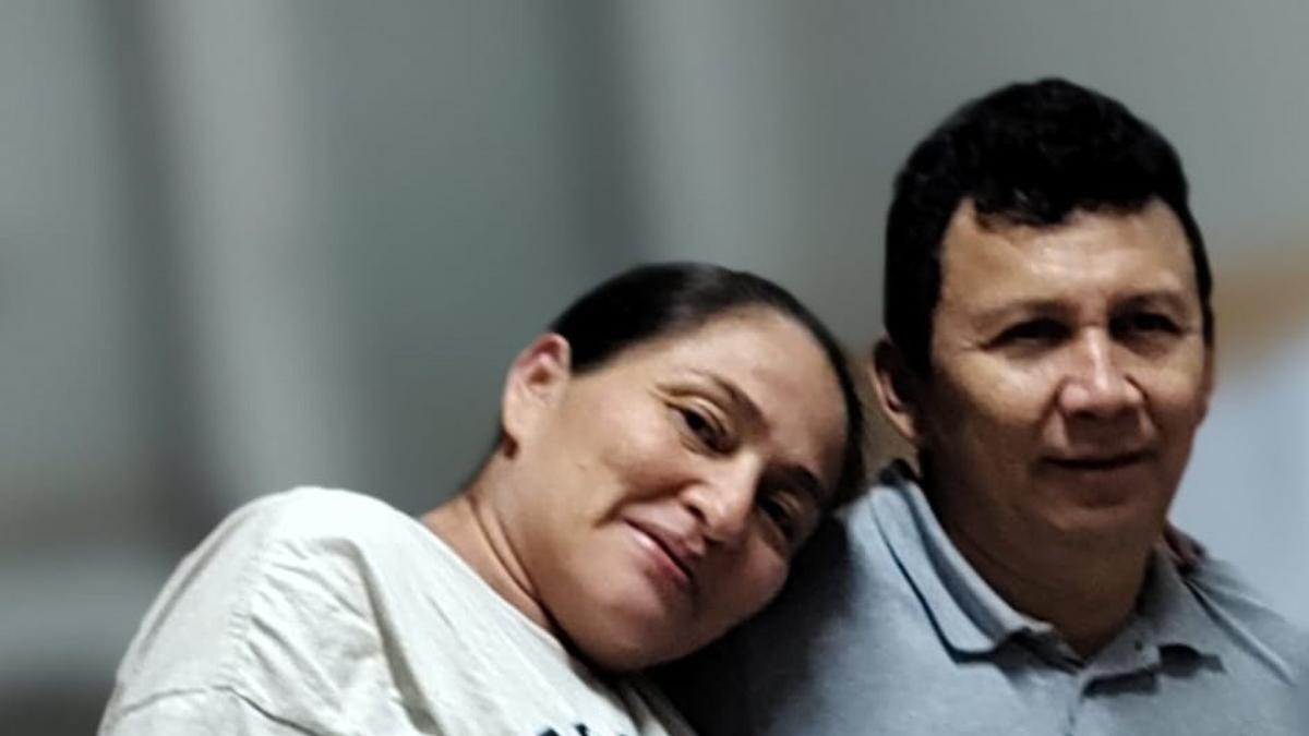 La pareja colombiana, poco antes del nacimiento.