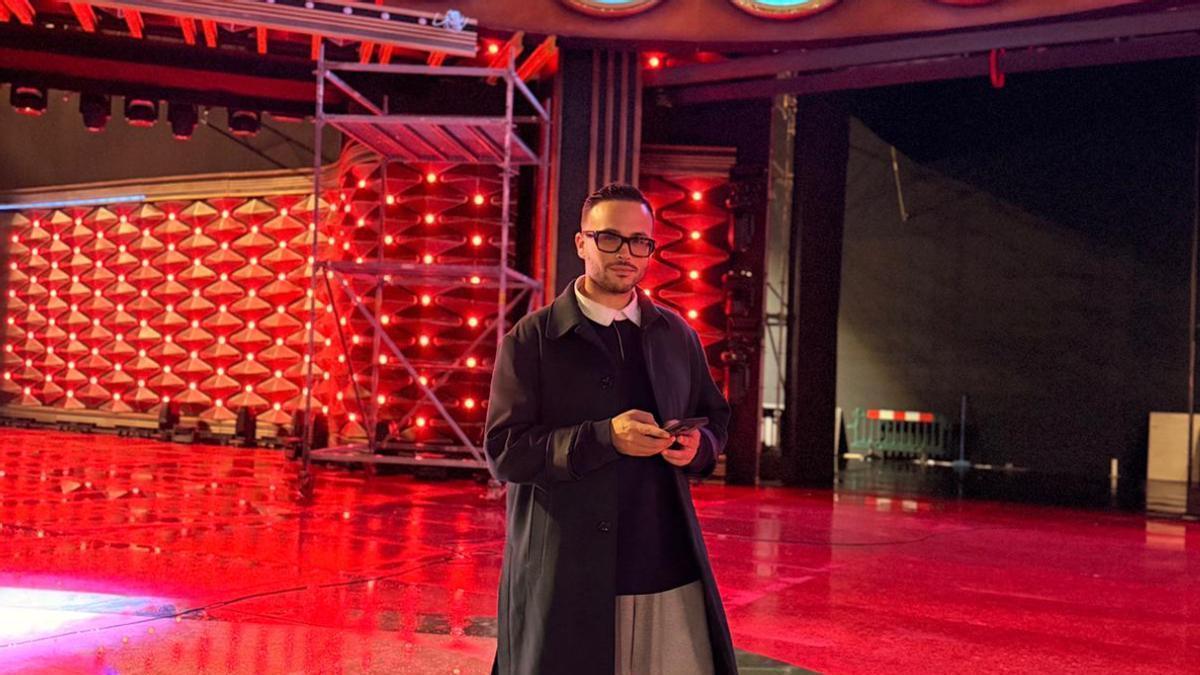 Josué Quevedo en el escenario del parque de Santa Catalina de la capital grancanaria.