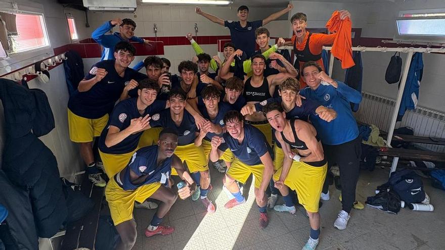 Celebració de la victòria del Gimnàstic juvenil