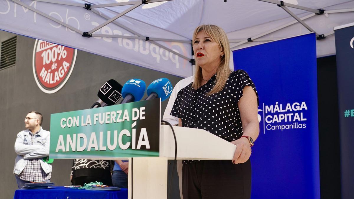 La presidenta del Comité Electoral del PP de Málaga y candidata a las elecciones autonómicas, Carolina España, en una imagen de archivo de la precampaña.