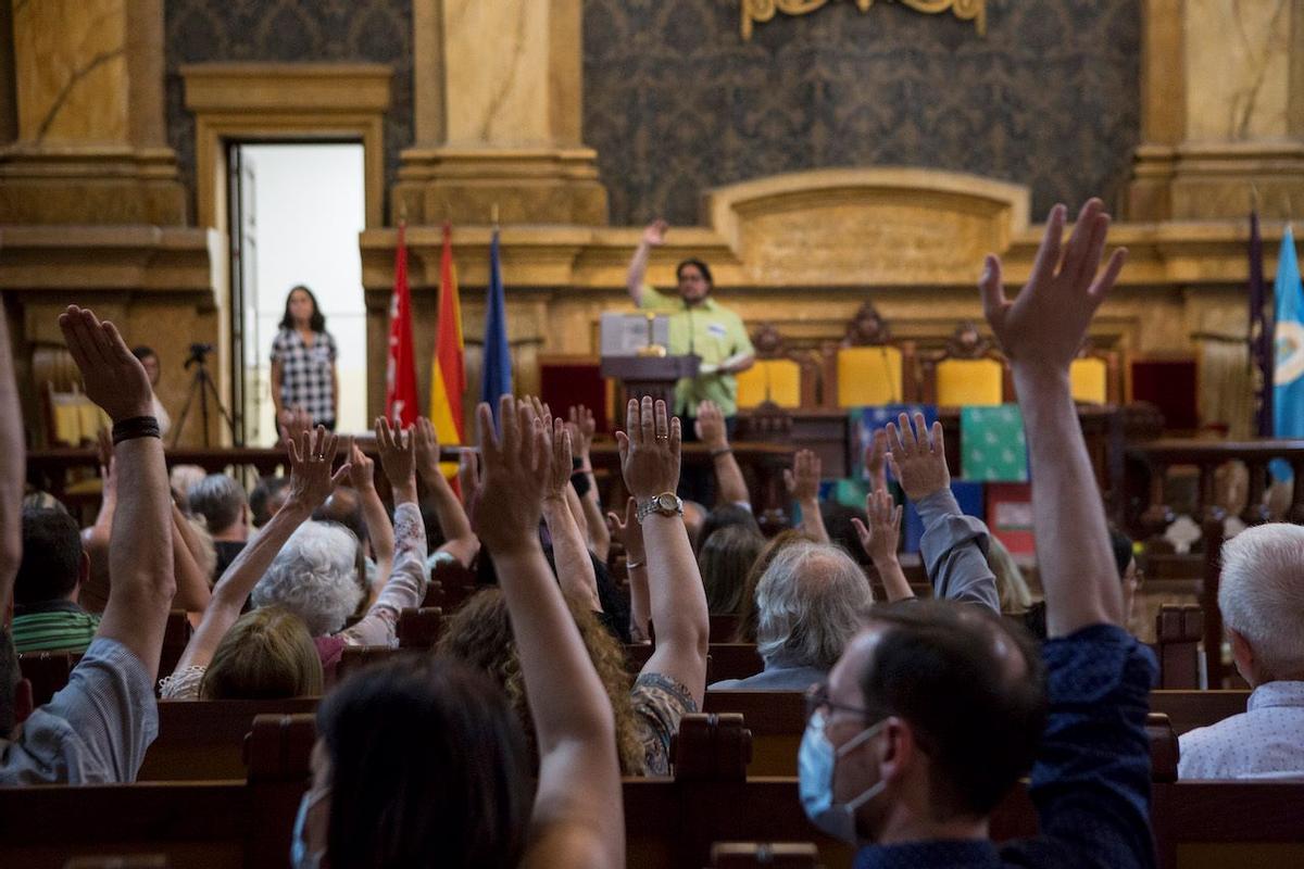 Momento de una sesión de la Asamblea Ciudadana para el Clima.