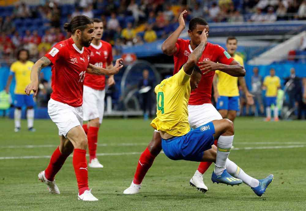 Les imatges del Brasil-Suïssa (1-1)