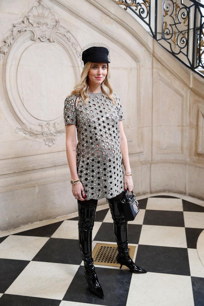 Chiara Ferragni en el desfile de Dior