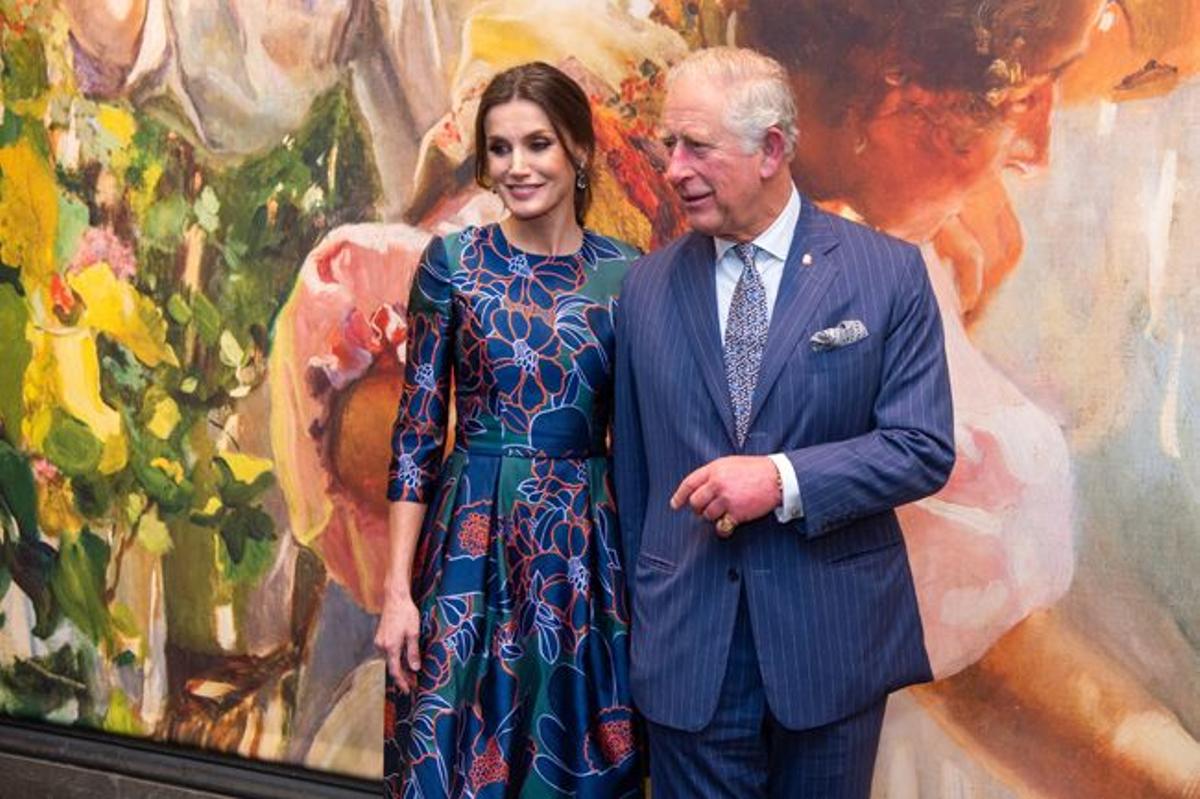 Letizia Ortiz y el Príncipe Carlos de Inglaterra, en Londres