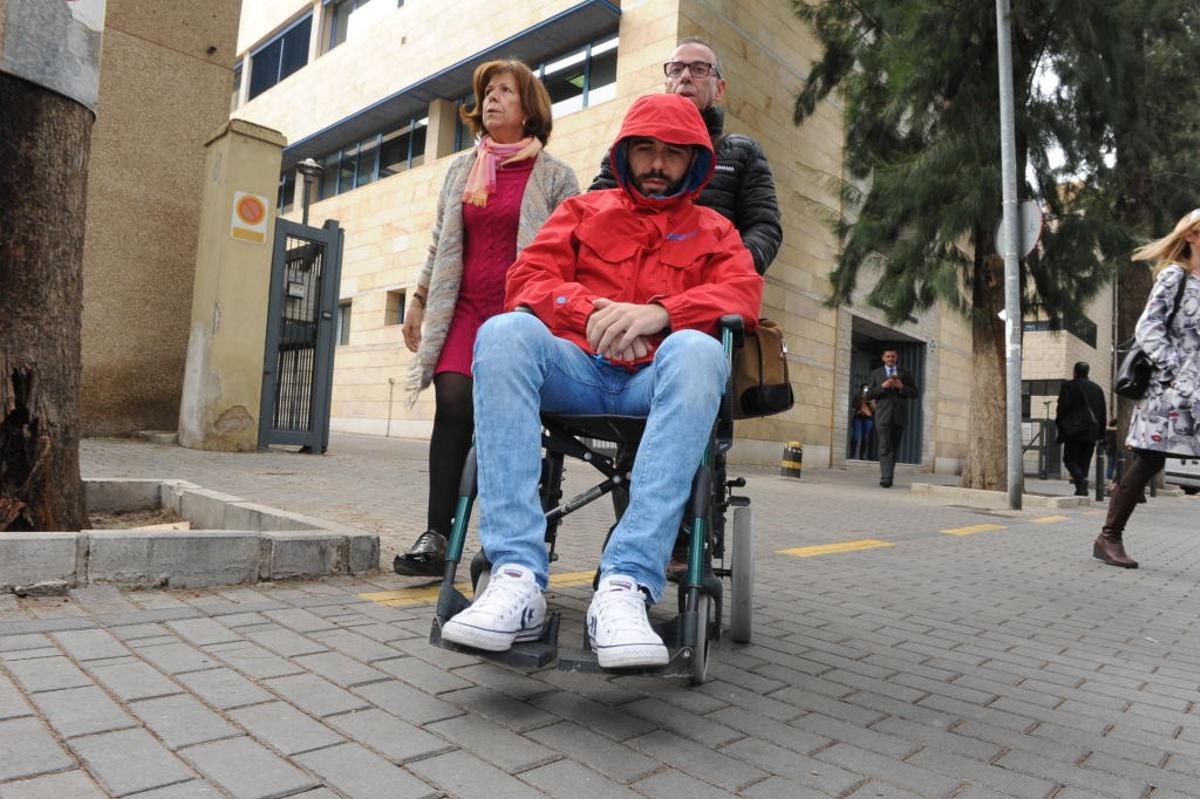 Andrés Martínez tras su declaración en los juzgados recientemente