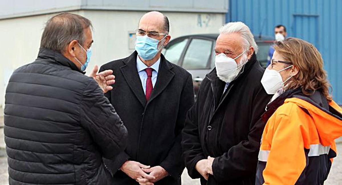 Vázquez Almuiña y López Veiga, en la zona.