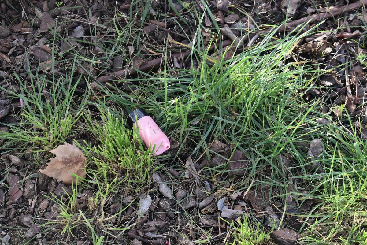 Basura en el parque.