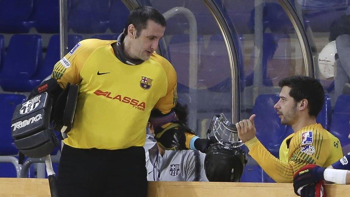 Aitor y Sergi se ayudan constantemente en beneficio del Barça