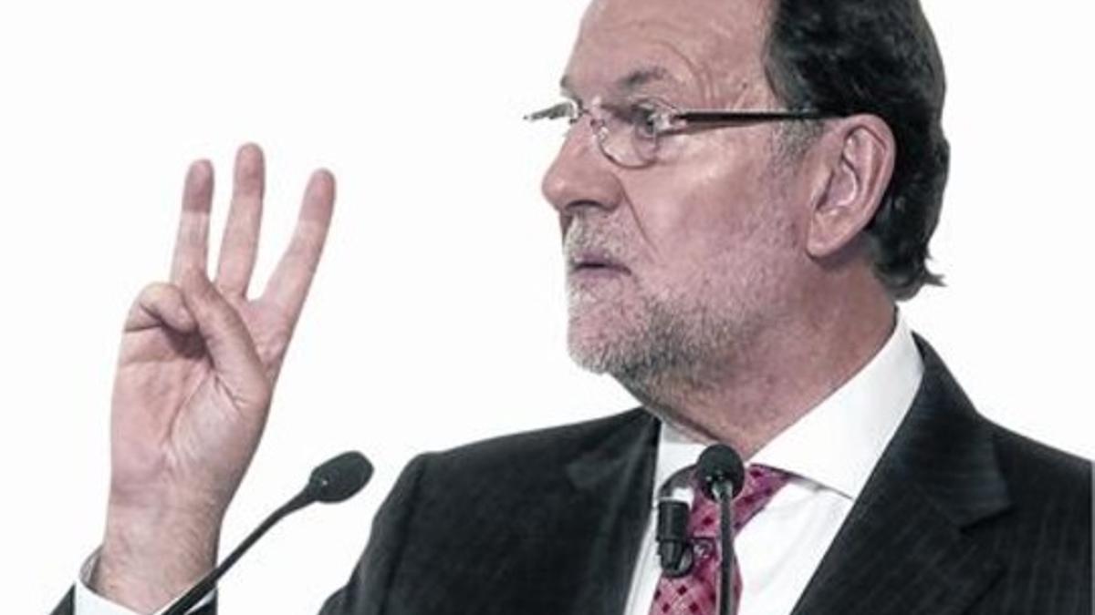 Rajoy, ayer en un foro económico del 'Financial Times'.