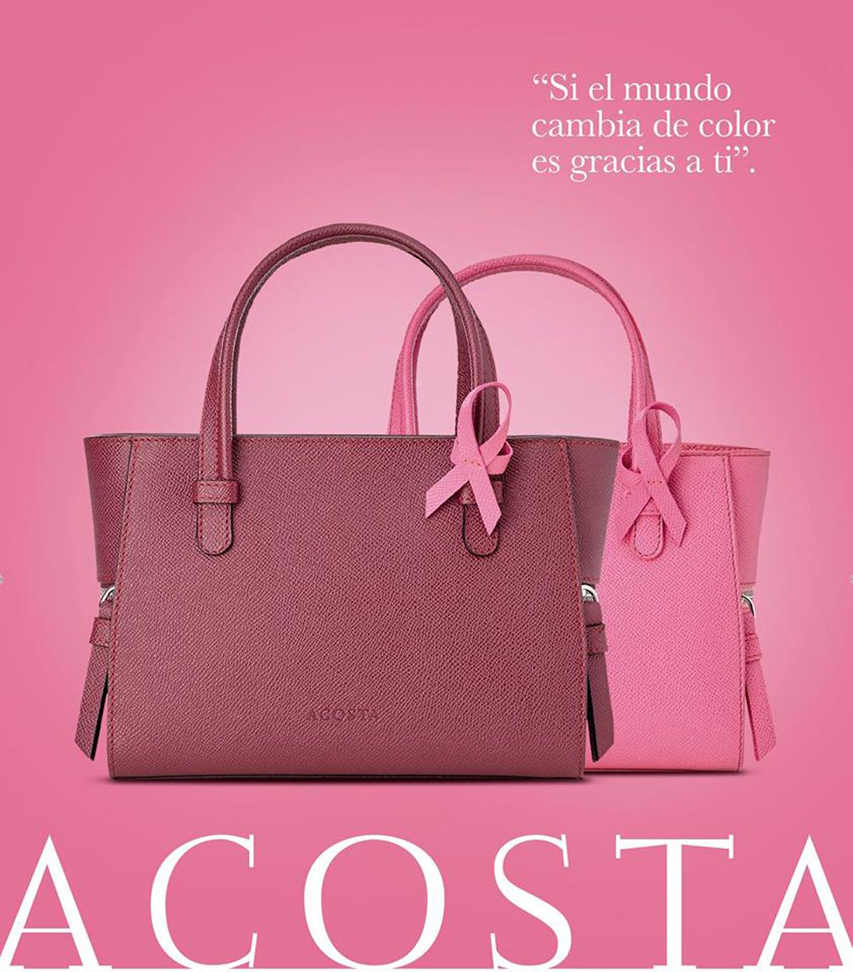Bolso rosa Acosta contra el Cáncer de Mama
