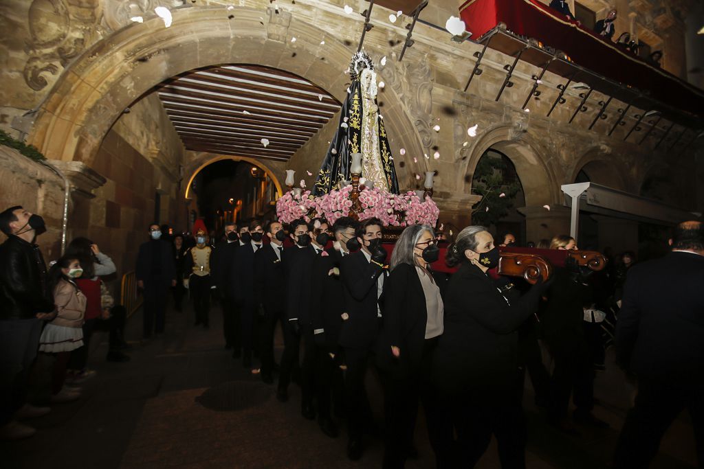 Semana Santa de Lorca 2022: Virgen de la Soledad del Paso Negro, iglesia y procesión