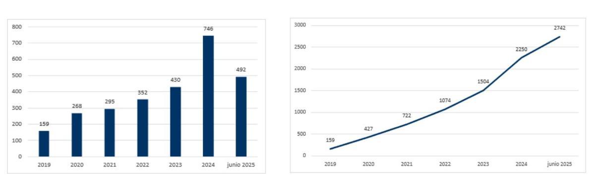 Evolución de las solicitudes de terapias CAR-T.