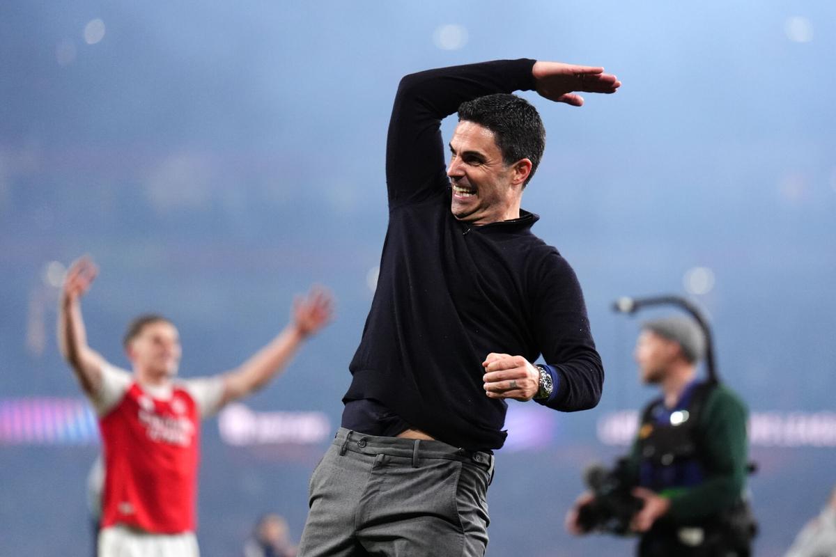 La euforia de Arteta que estará en la final de Champions