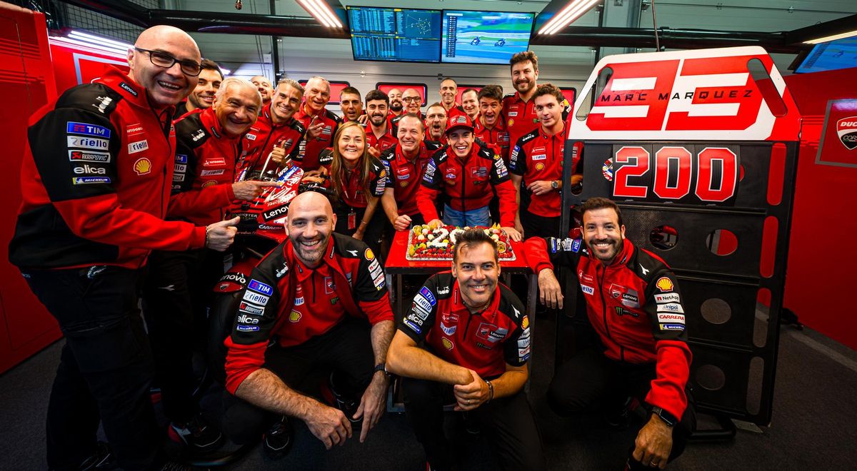 Ducati ha celebrado, esta misma mañana, el GP 200 de Marc Márquez en MotoGP.