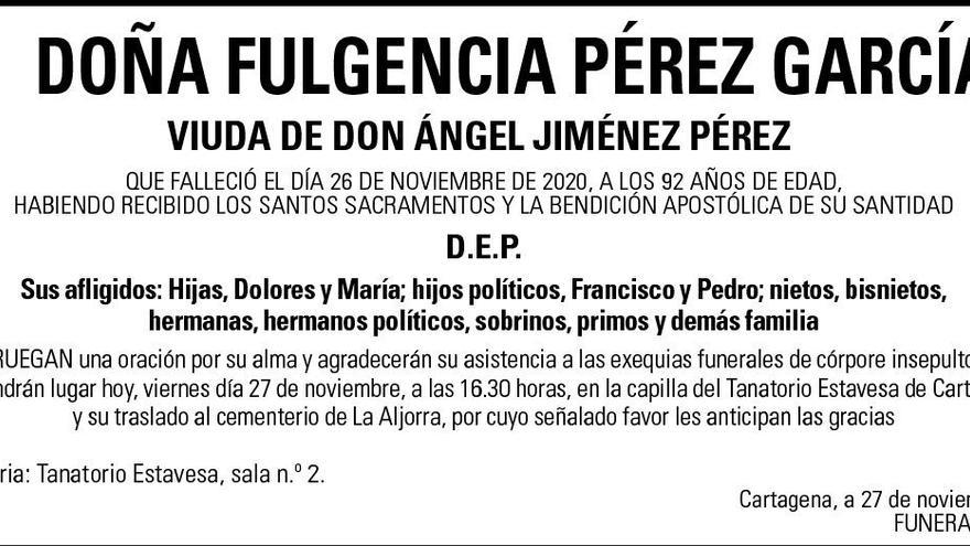 Dª Fulgencia Pérez García