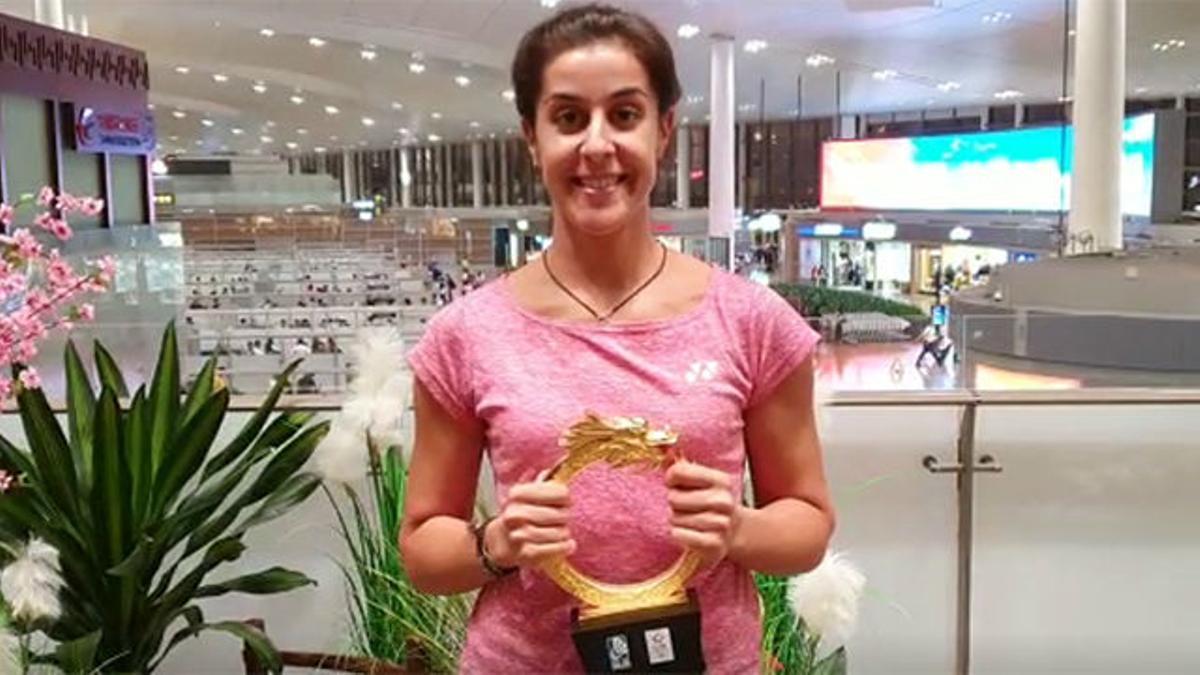 Carolina Marín se muestra feliz tras ganar el Abierto de China