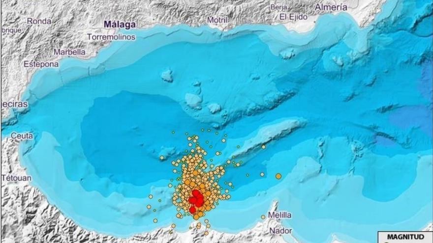 Serie sísmica del sur del mar de Alborán.