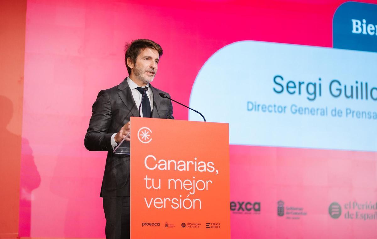 Sergi Guillot, director general de Prensa Ibérica, durante su intervención en ‘Canarias, donde las empresas descubren su mejor versión'. Sergi Guillot, director general de Prensa Ibérica, durante su intervención en ‘Canarias, donde las empresas descubren su mejor versión'.
