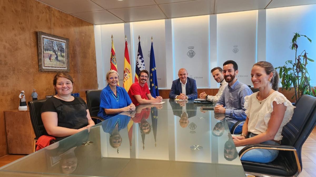 Un momento de la reunión en el Consell.