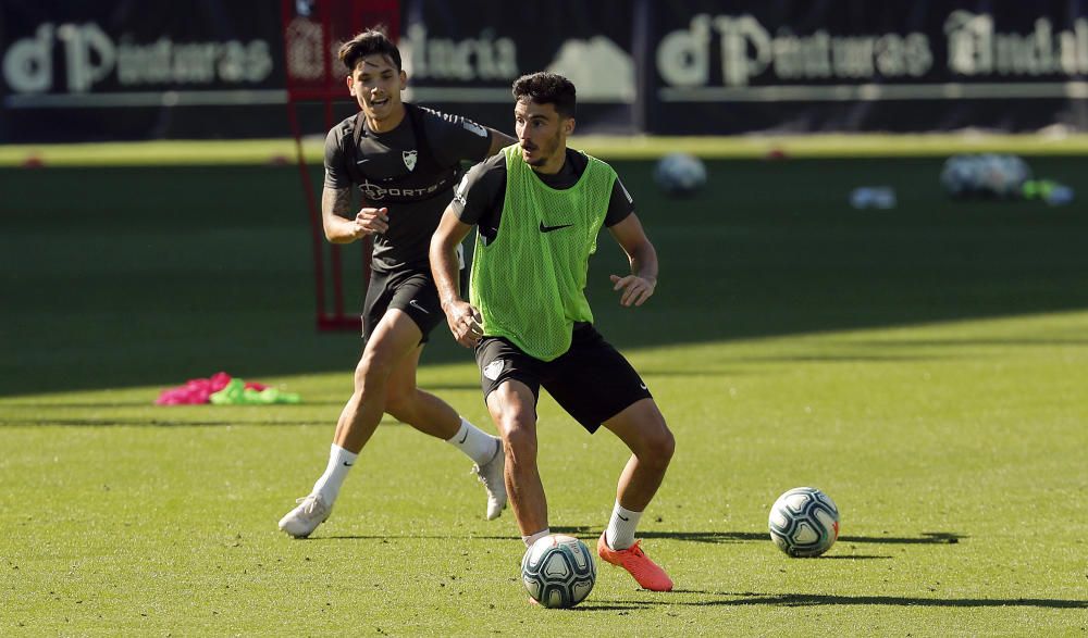 Primer entrenamiento de grupo del Málaga CF