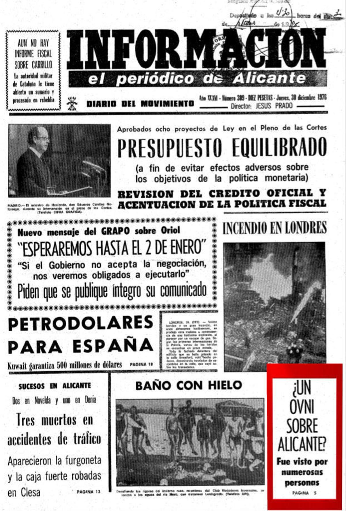 Aquellos dos ovnis vistos en Alicante y San Vicente del Raspeig hace 42 años