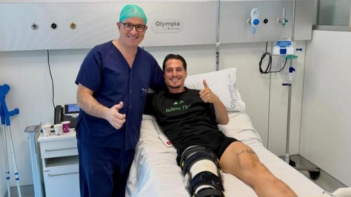 Sergi Canós después de la operación