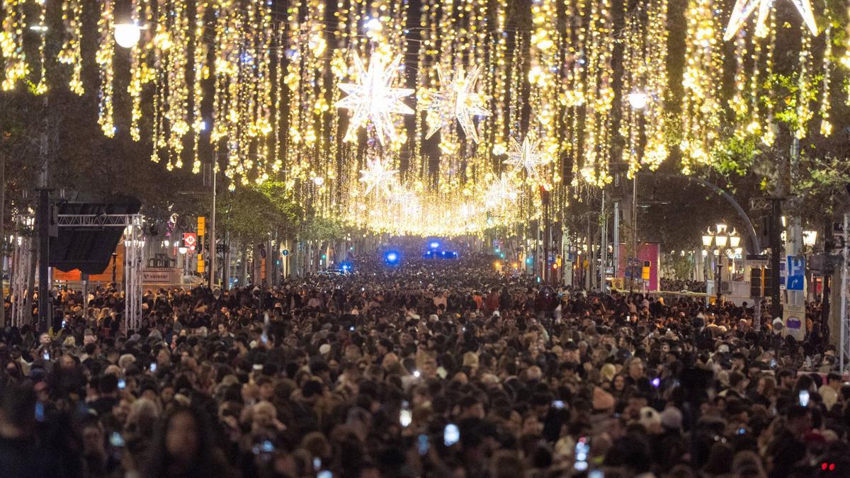 Encendido de las luces de Navidad 2024 en Passeig de Gràcia