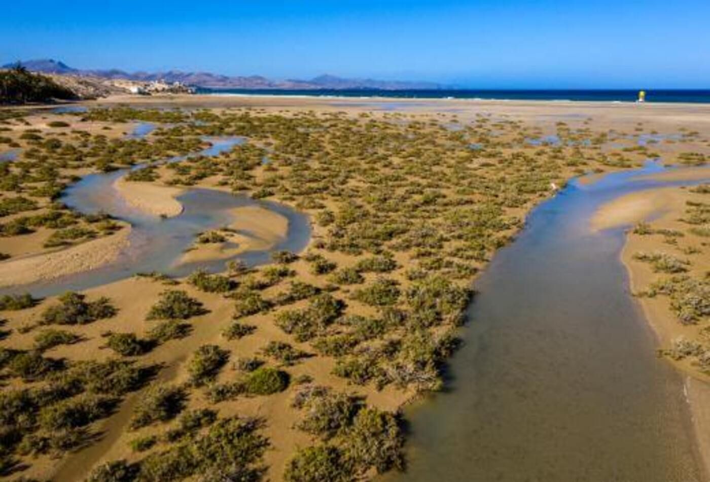 Playa La Barca, en Sotavento, en la isla de Fuerteventura.