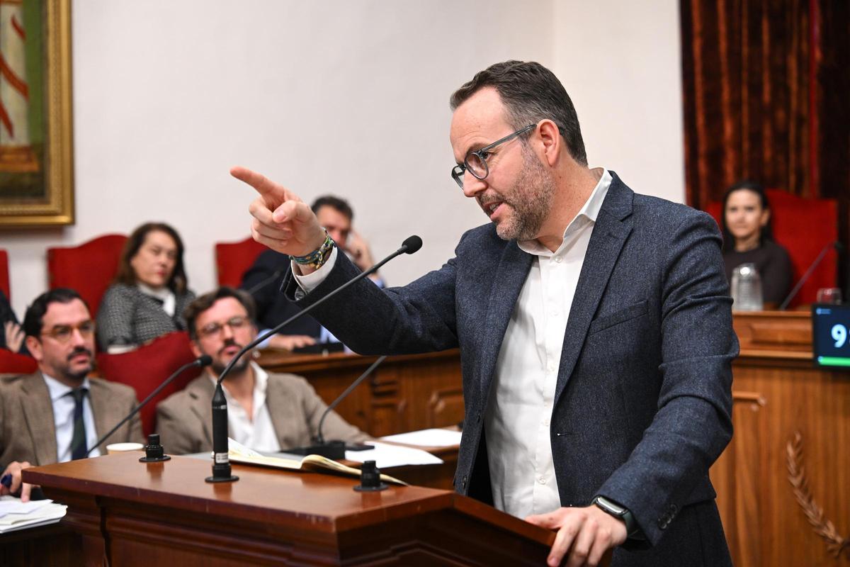 Héctor Díez, en un momento del Debate de Política General de Elche