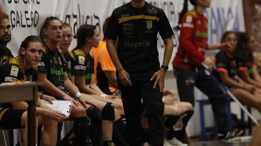 José Ignacio Prades, durante un partido del Mecalia en A Sangriña. // R. Grobas