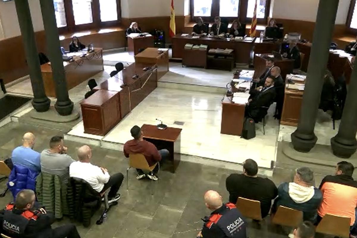 Imagen del juicio contra los Casuals extorsionadores
